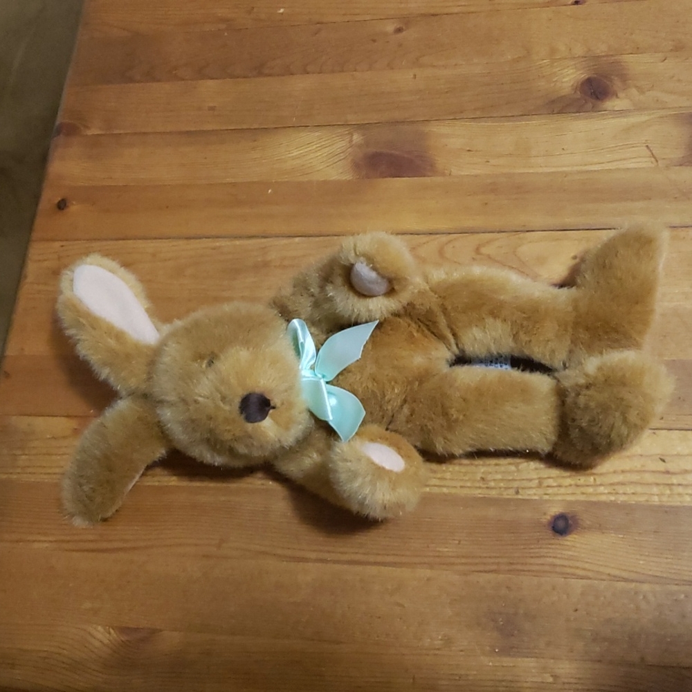 Plush Tan Rabbit 11" Ears to Feet New Chrisha Playful Plush